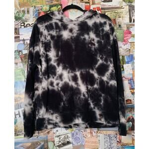 Black Sundry Tie Dye Hoodie Sweatshirt 1/S